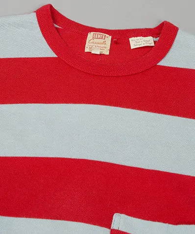 1960's Striped Tee Blue/Red