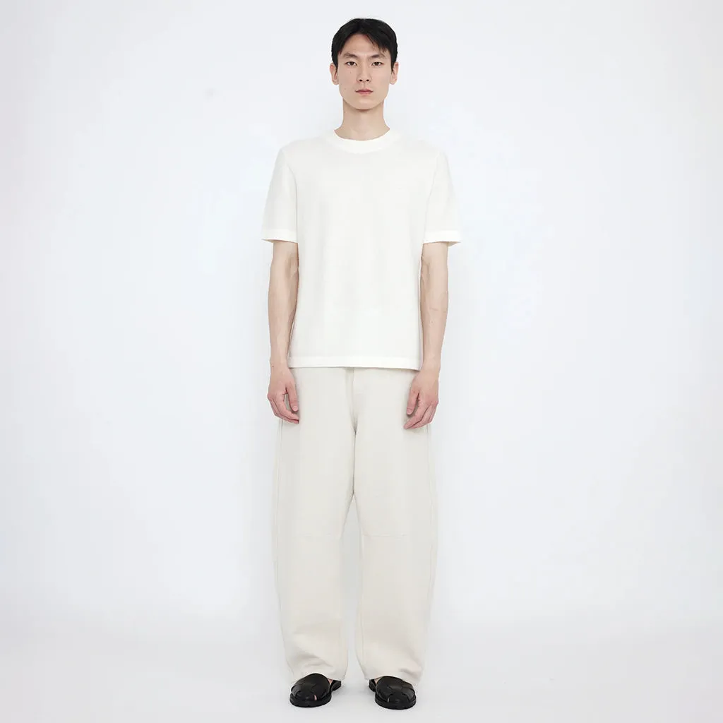 7115 By Szeki Unisex Relaxed Curve Legged Pants Off-White