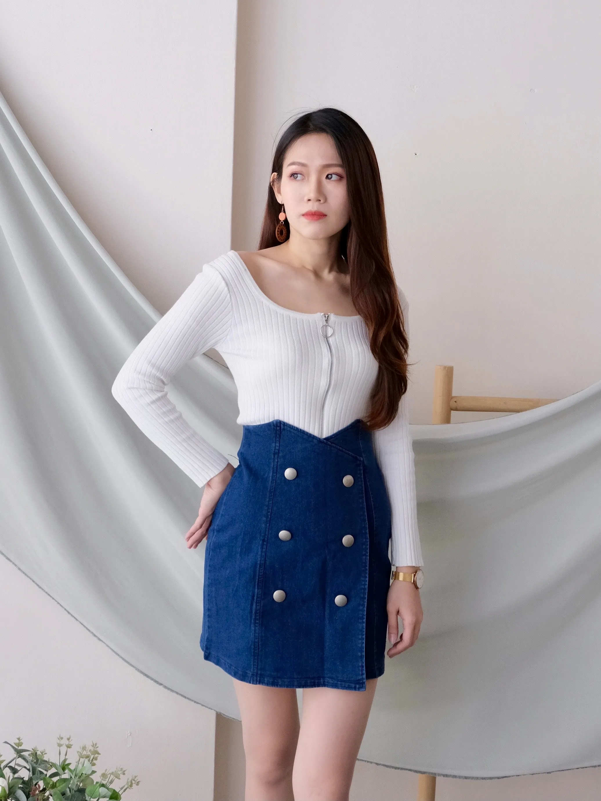 ACEWIN Denim Skirt (Size S-L) 400380