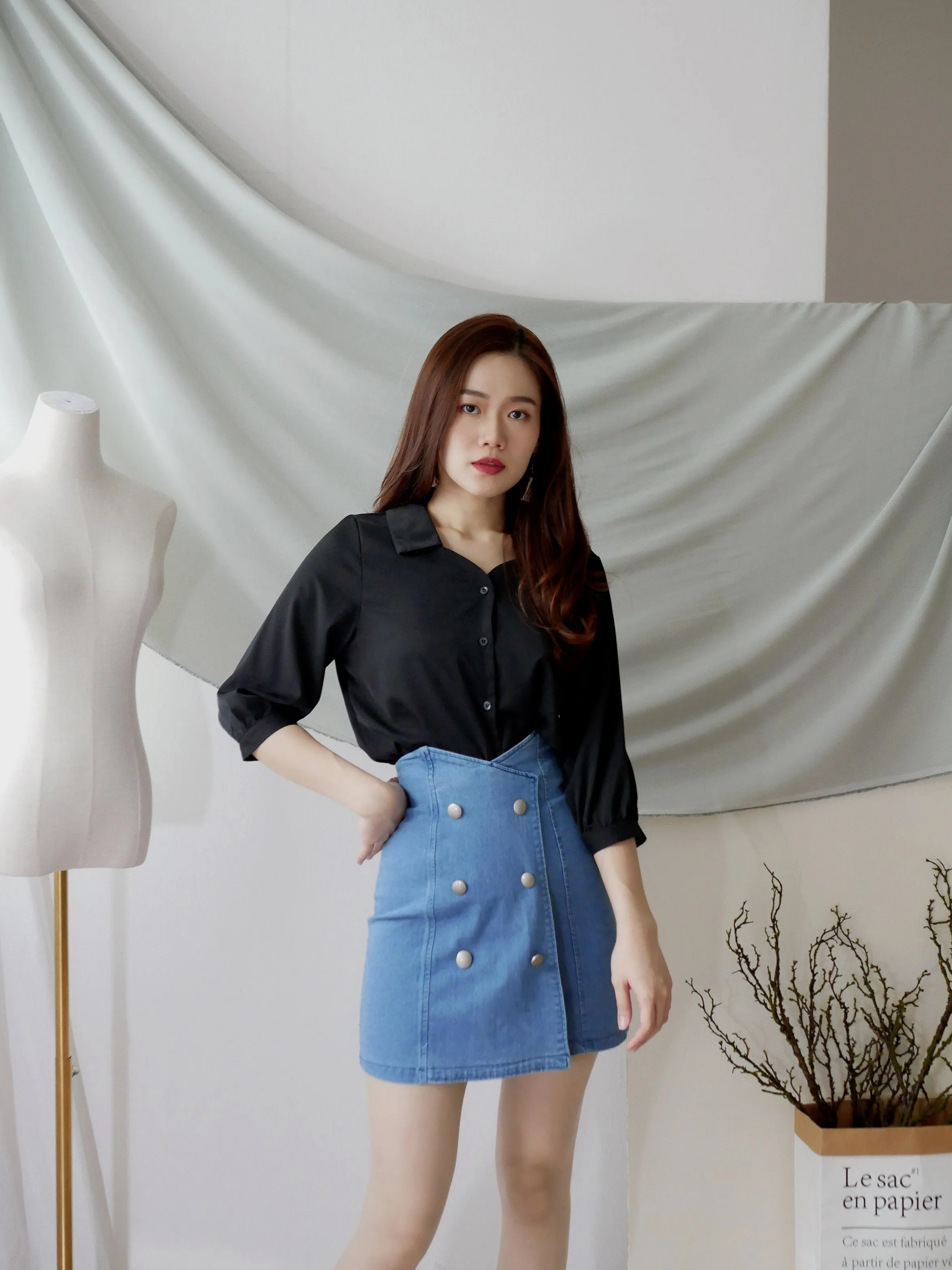 ACEWIN Denim Skirt (Size S-L) 400380