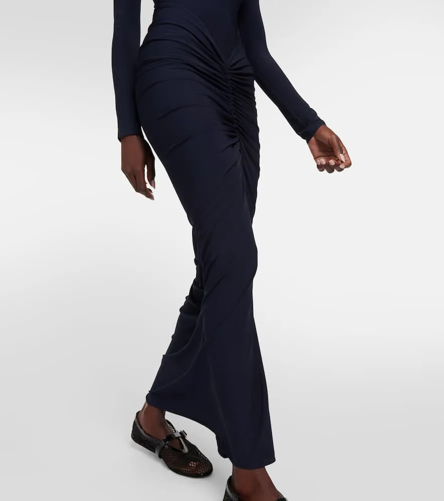 Alaia Ruched maxi dress