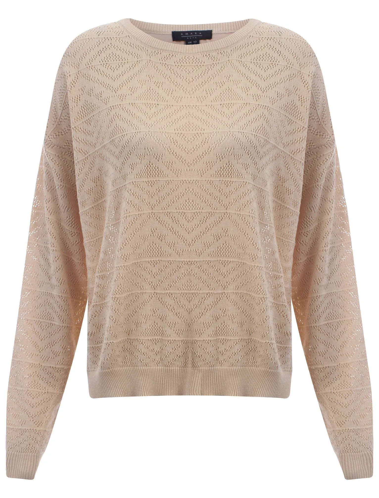 Amara Reya Cleo nude sheer back jumper