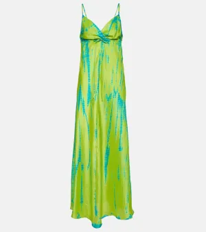 Anna Kosturova Tie-dyed silk maxi dress