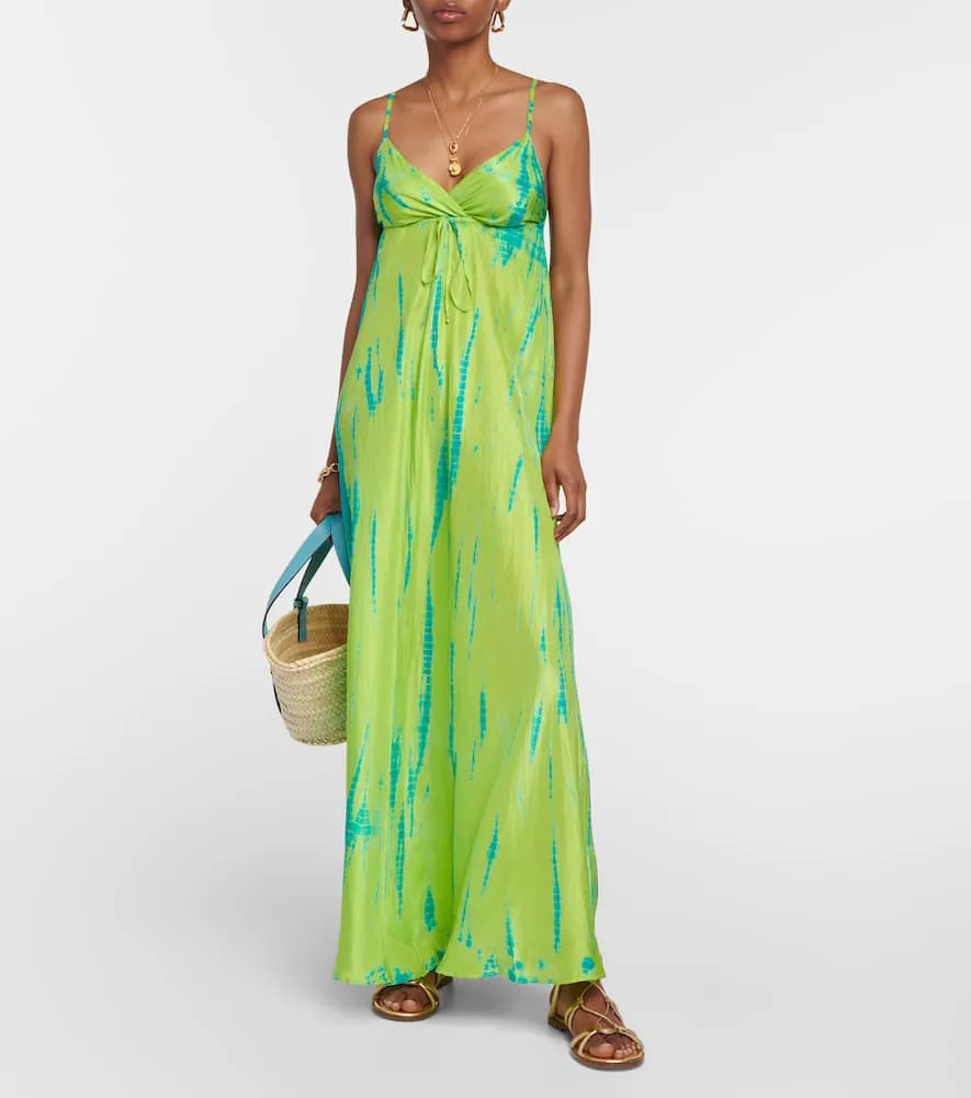 Anna Kosturova Tie-dyed silk maxi dress