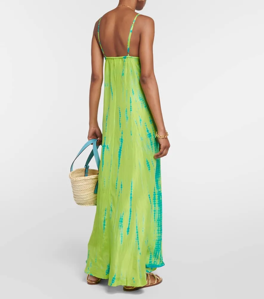 Anna Kosturova Tie-dyed silk maxi dress