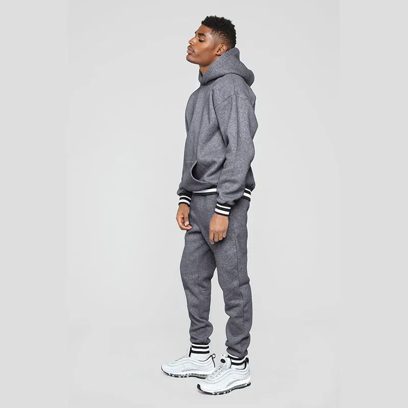 Aule Striped-trimmed Hoodie Set