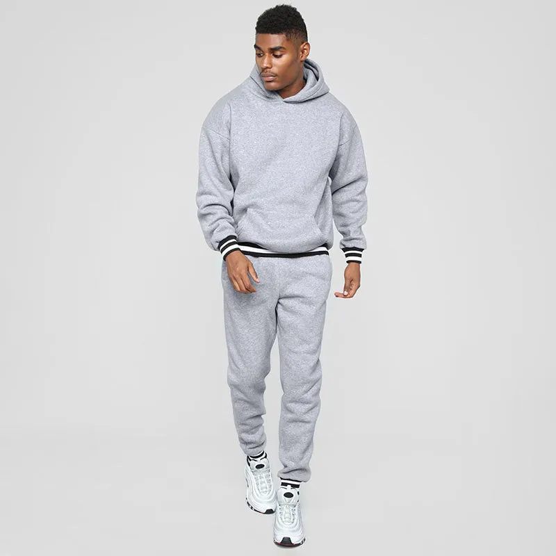 Aule Striped-trimmed Hoodie Set