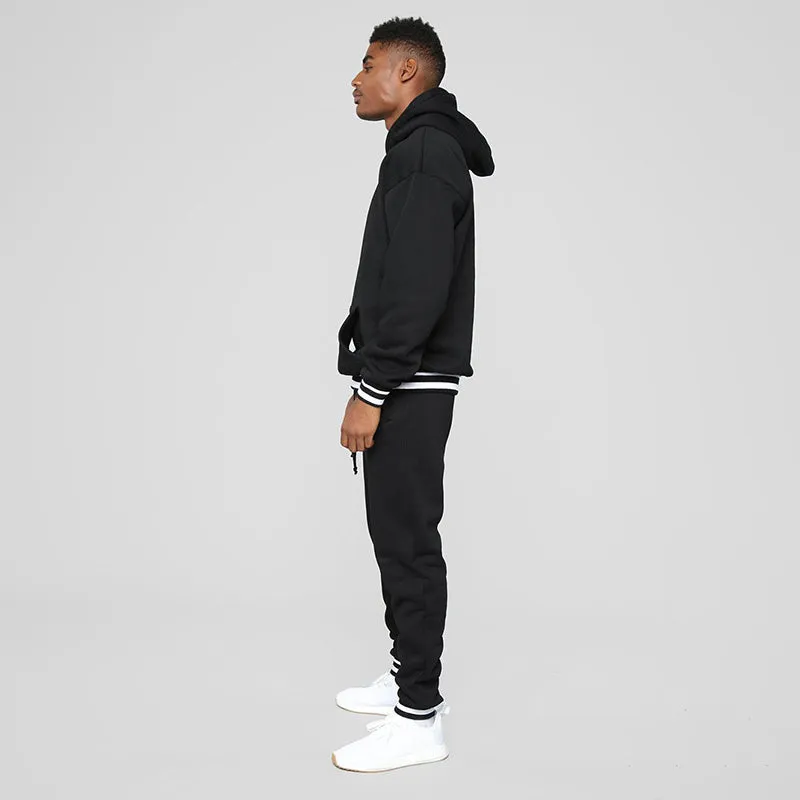 Aule Striped-trimmed Hoodie Set