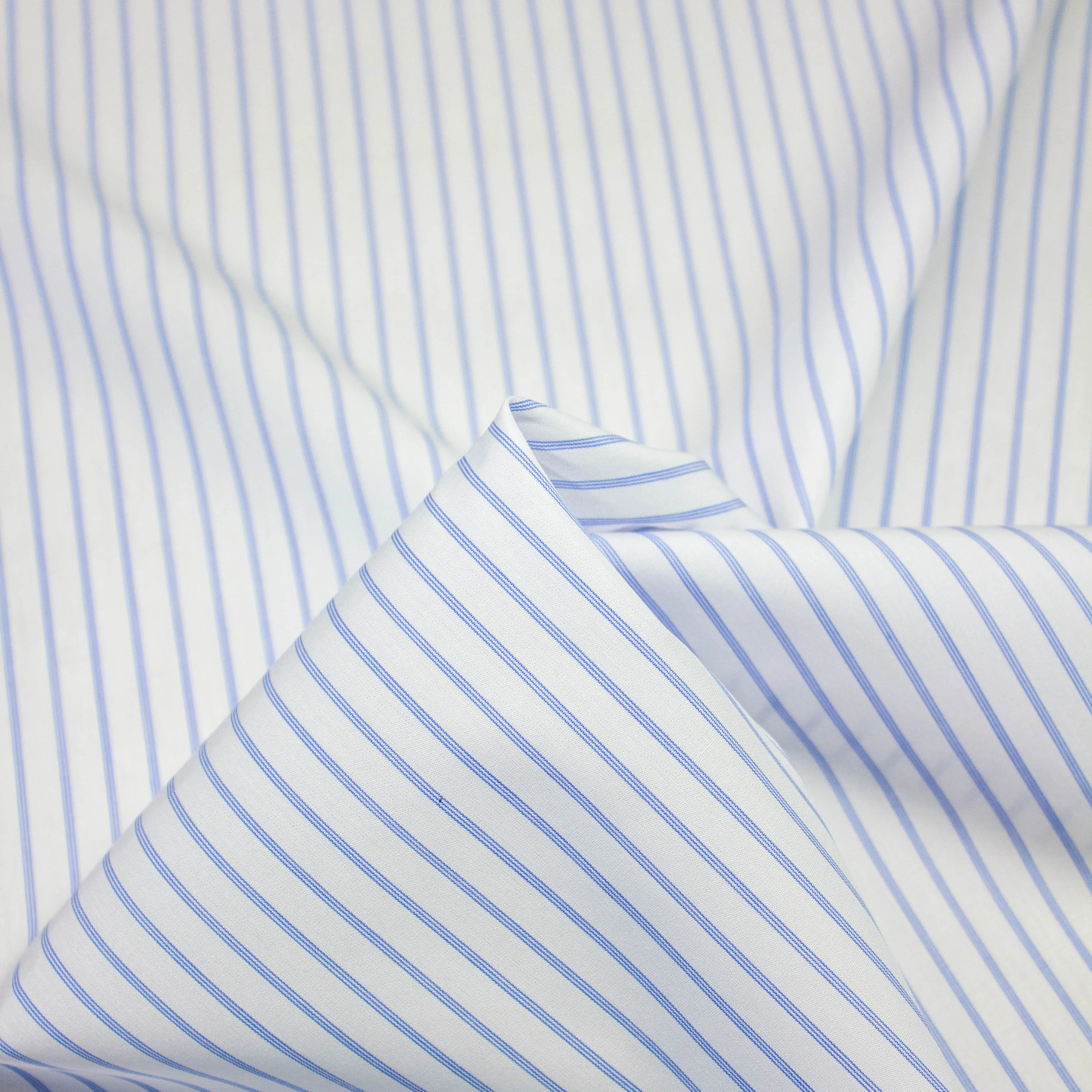 Avelyn Blue Striped Cotton Poplin