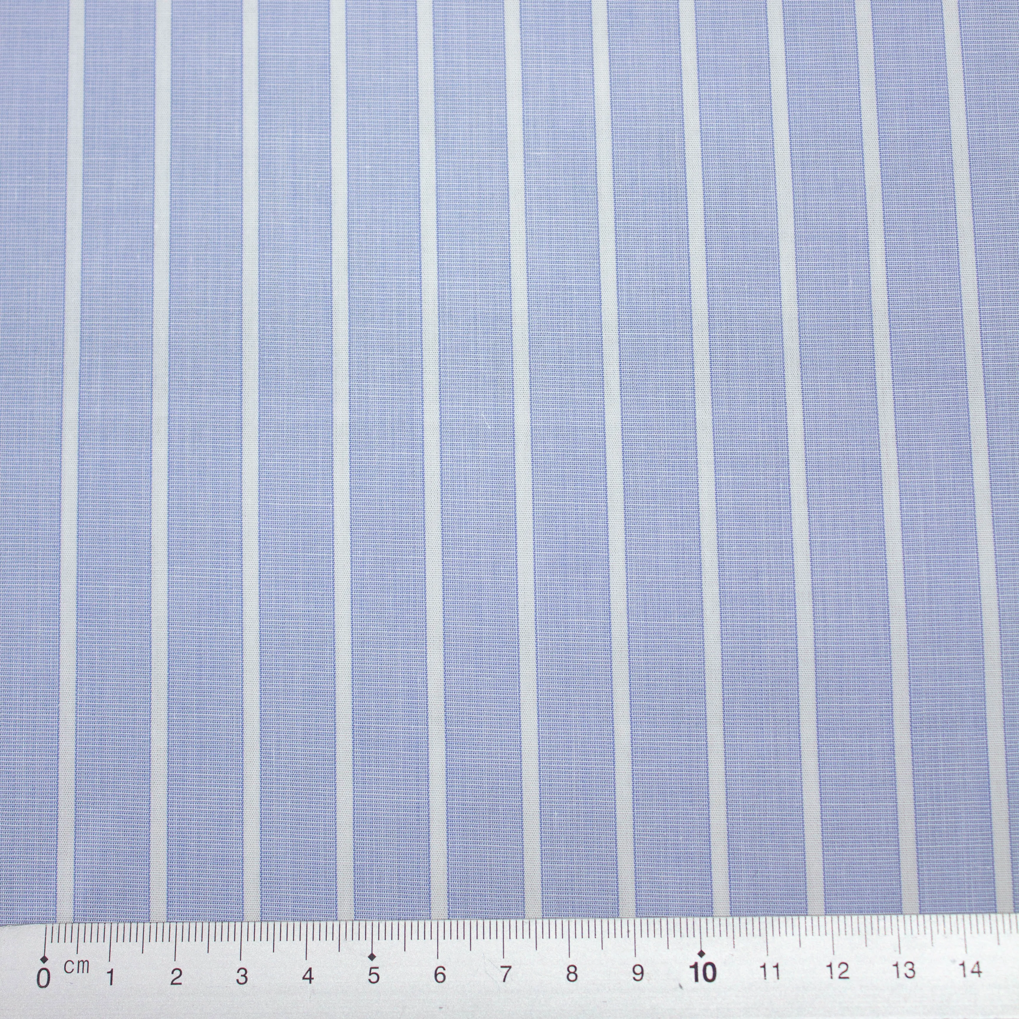 Ayine Blue Striped Cotton Poplin SHOWROOM SAMPLE 34CM X 60CM