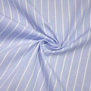 Ayine Blue Striped Cotton Poplin SHOWROOM SAMPLE 34CM X 60CM