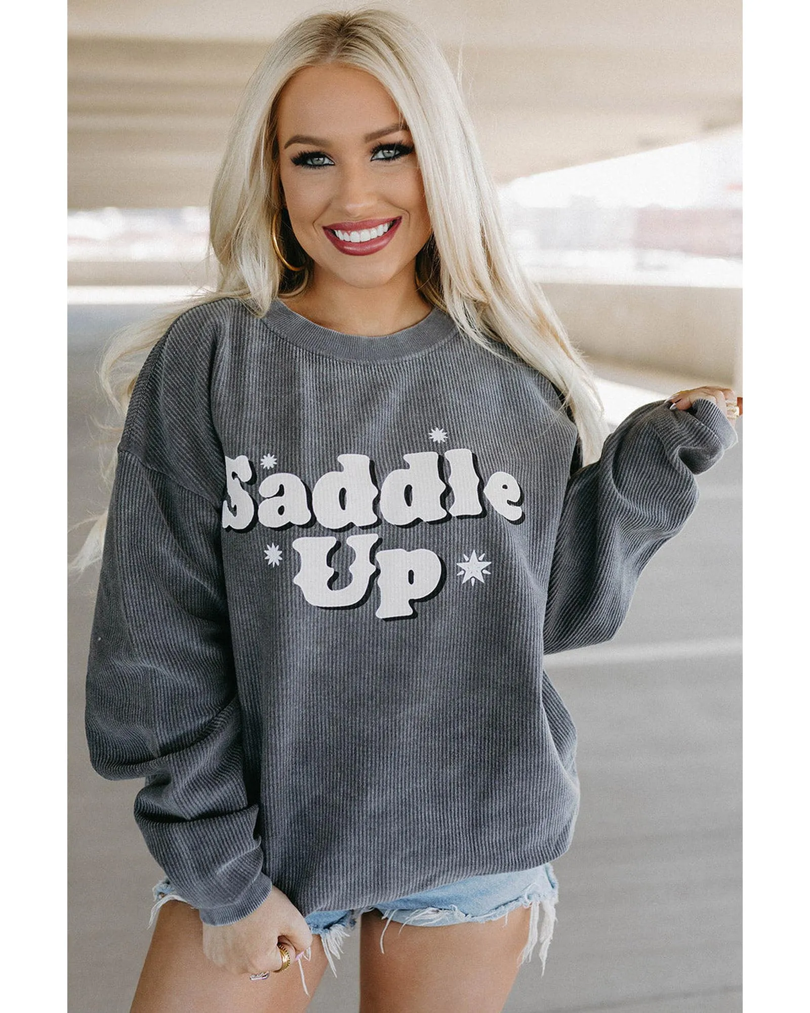 Azura Exchange Saddle Up Graphic Sweatshirt - S