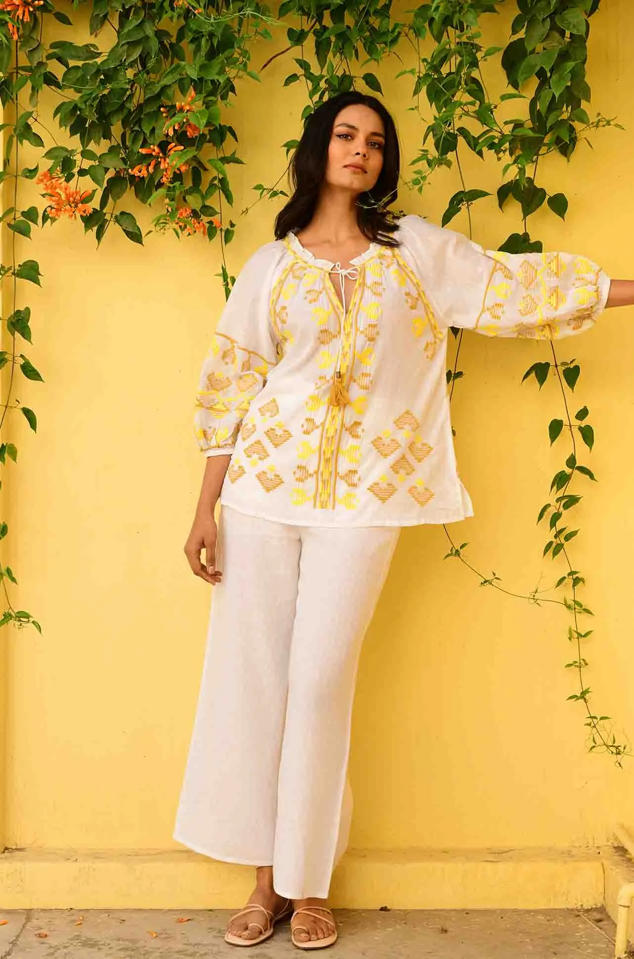 Azure and Indigo - Paros Blouse