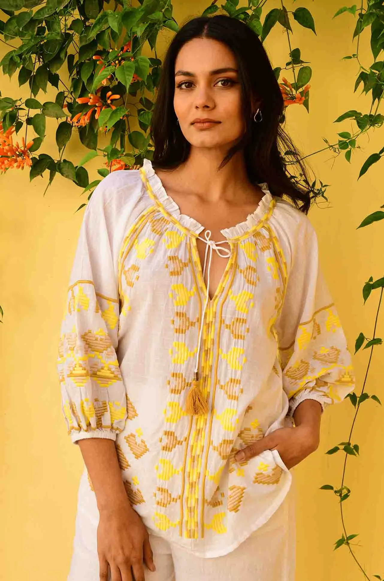 Azure and Indigo - Paros Blouse