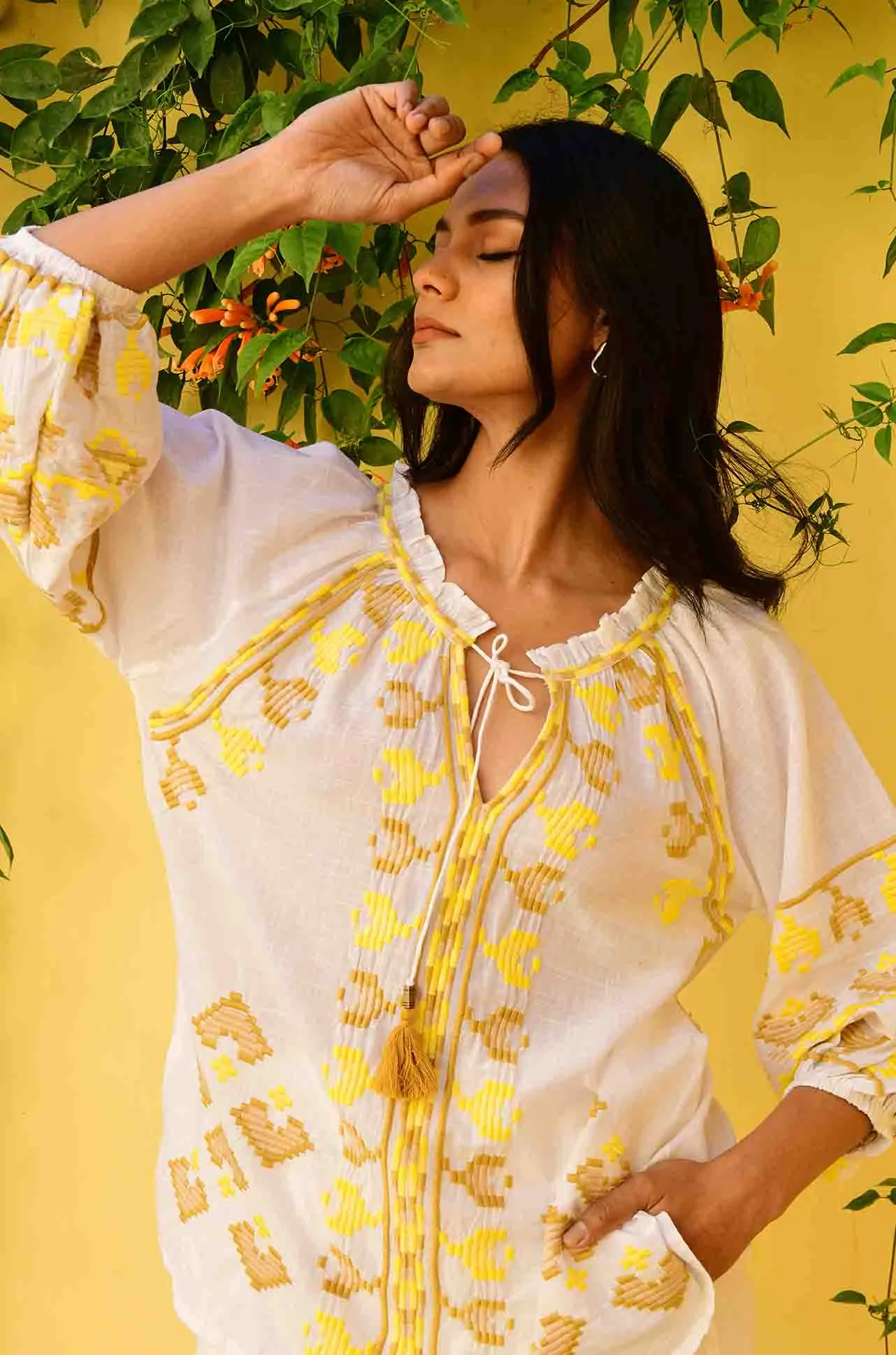 Azure and Indigo - Paros Blouse