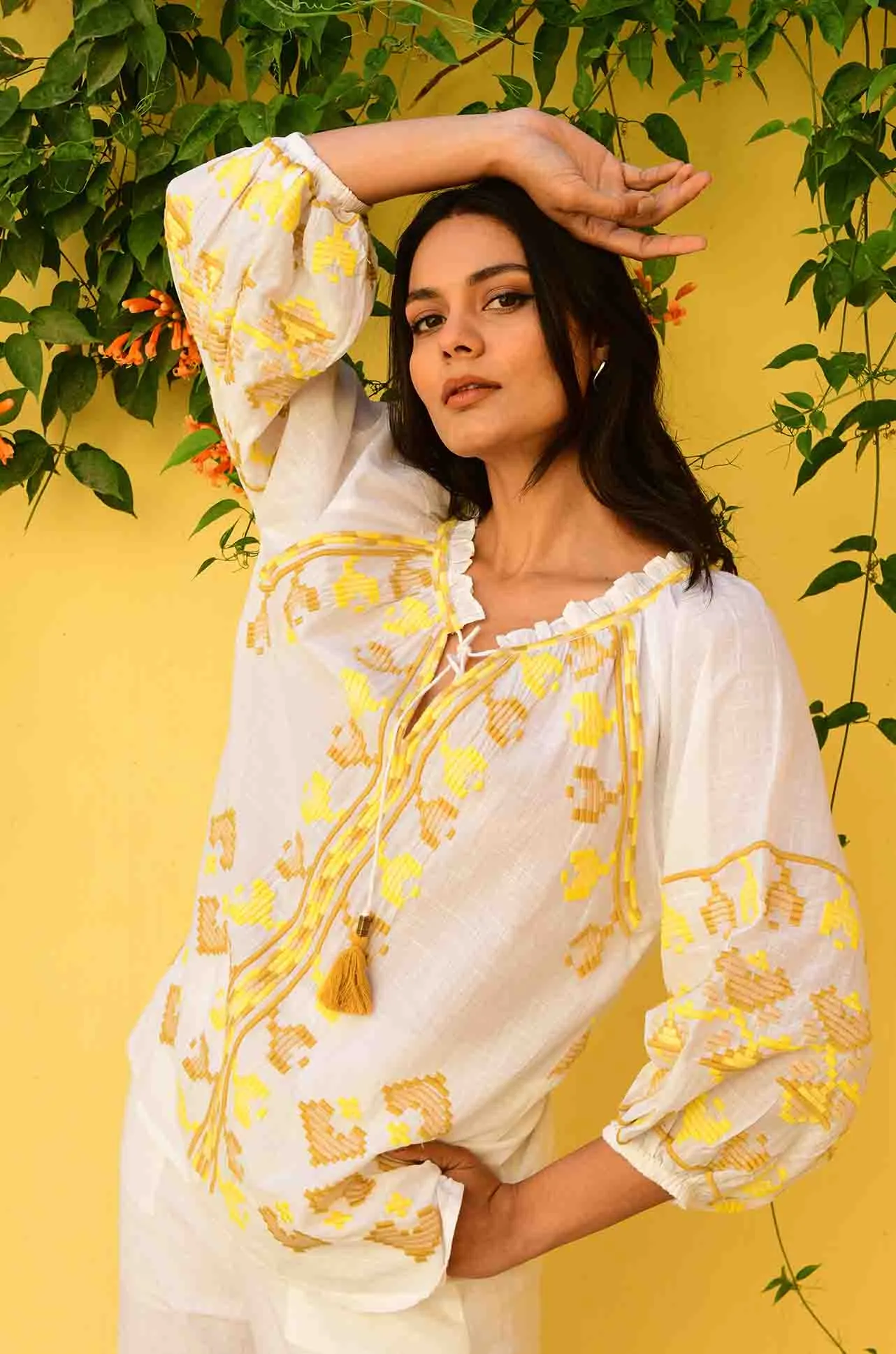 Azure and Indigo - Paros Blouse