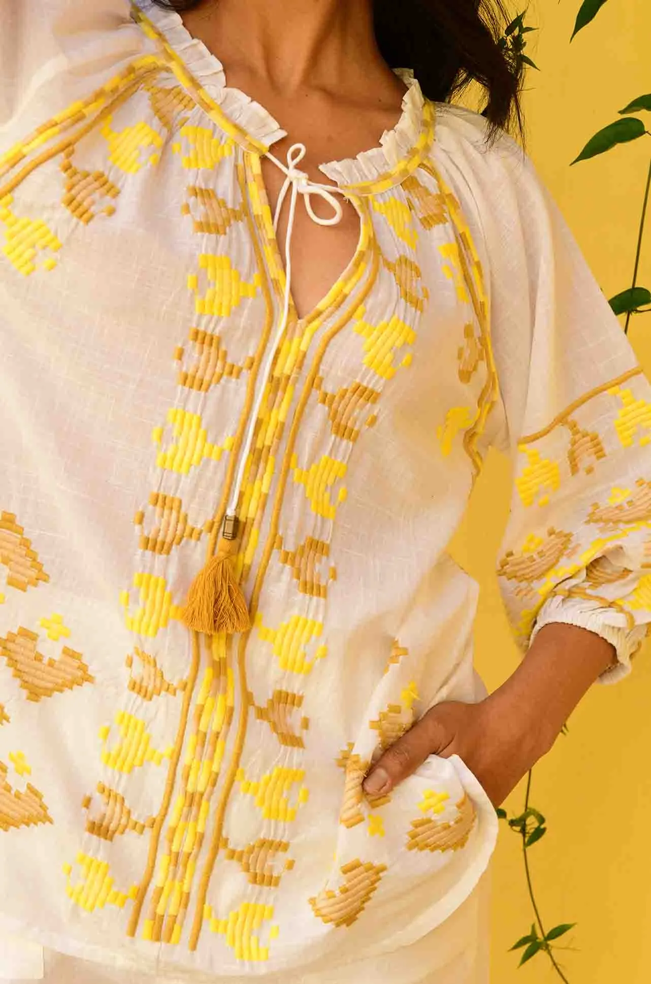 Azure and Indigo - Paros Blouse
