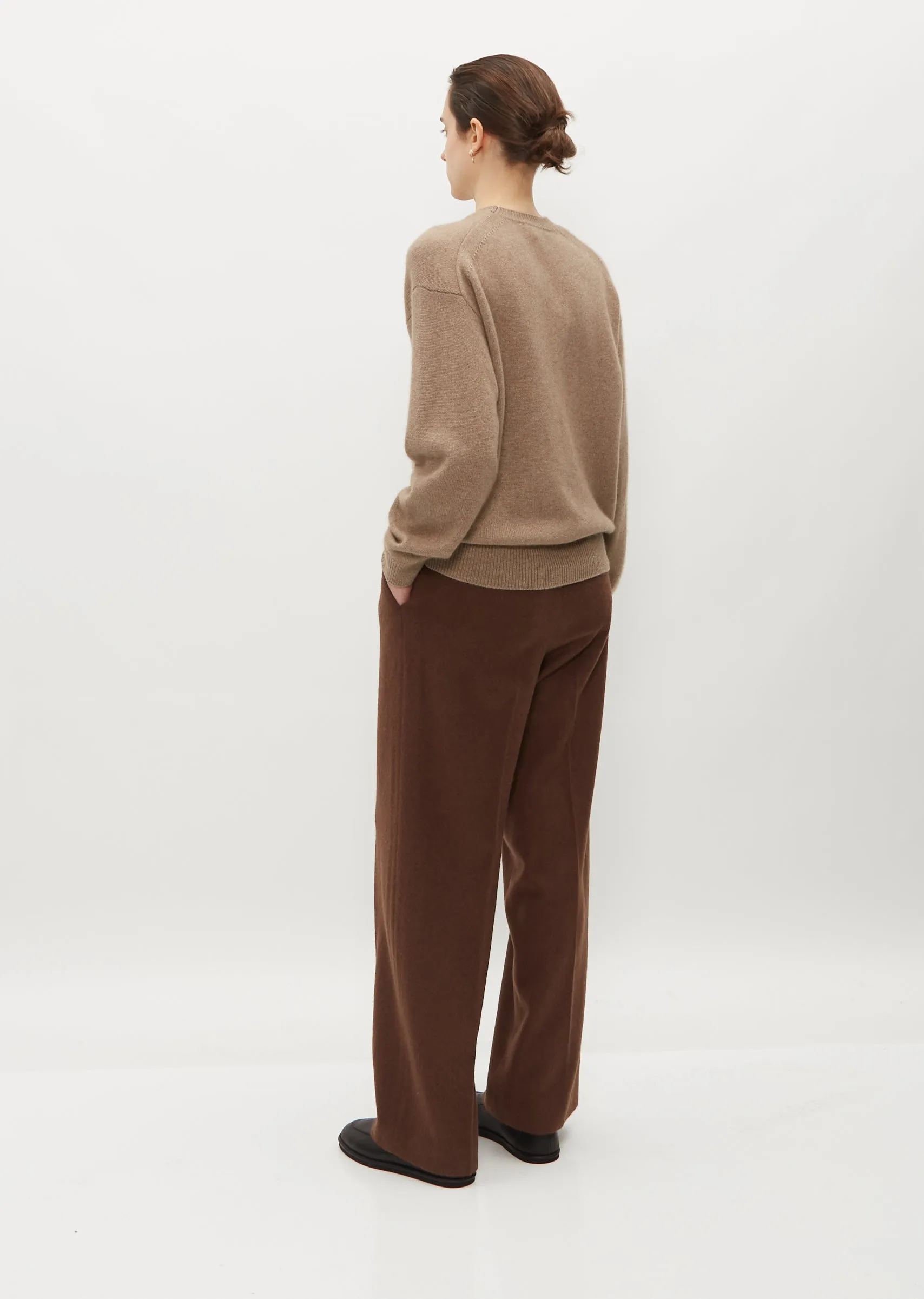 Baby Cashmere Crewneck Sweater — Natural Brown
