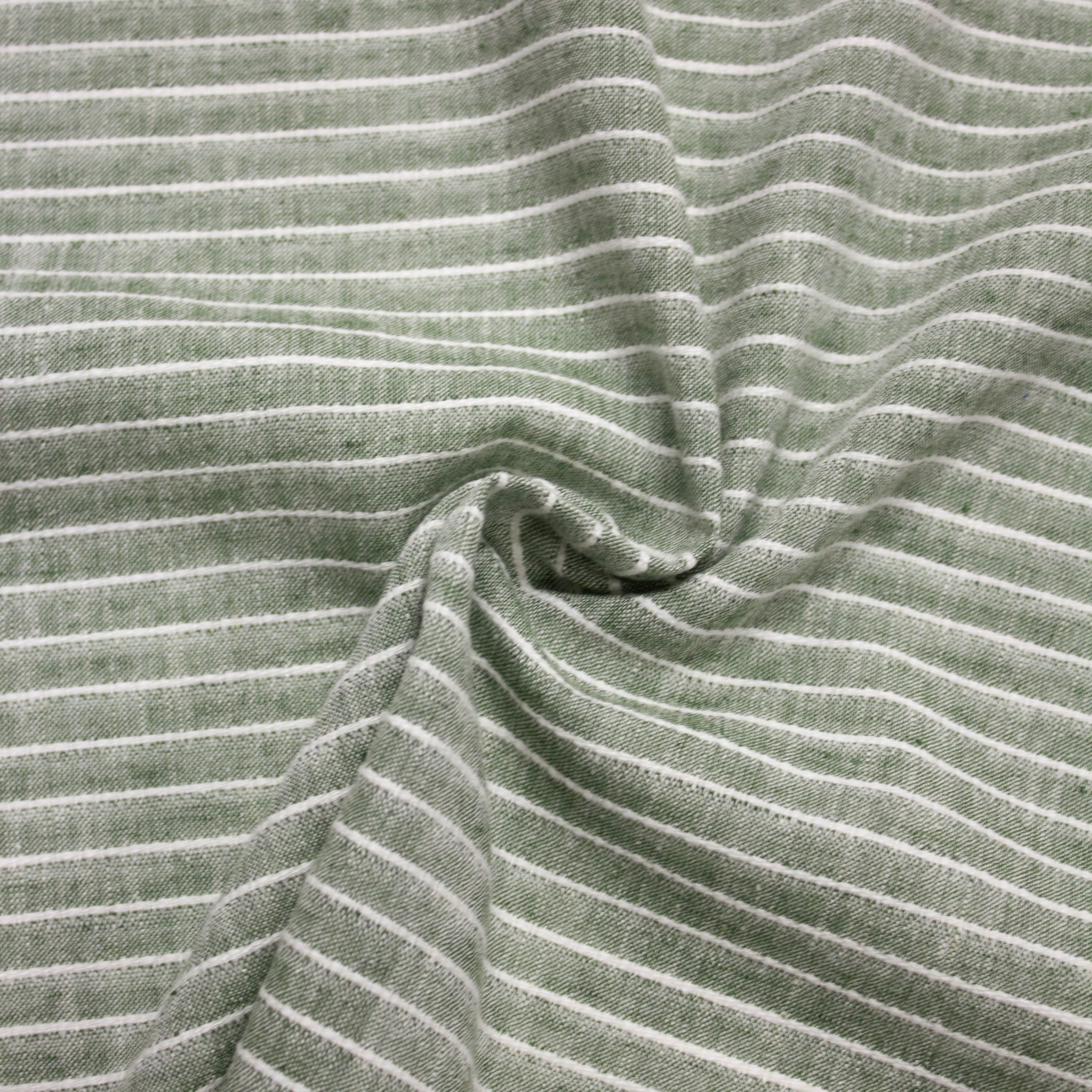 Ben Green Striped Linen Cotton Blend SHOWROOM SAMPLE 34CM X 60CM