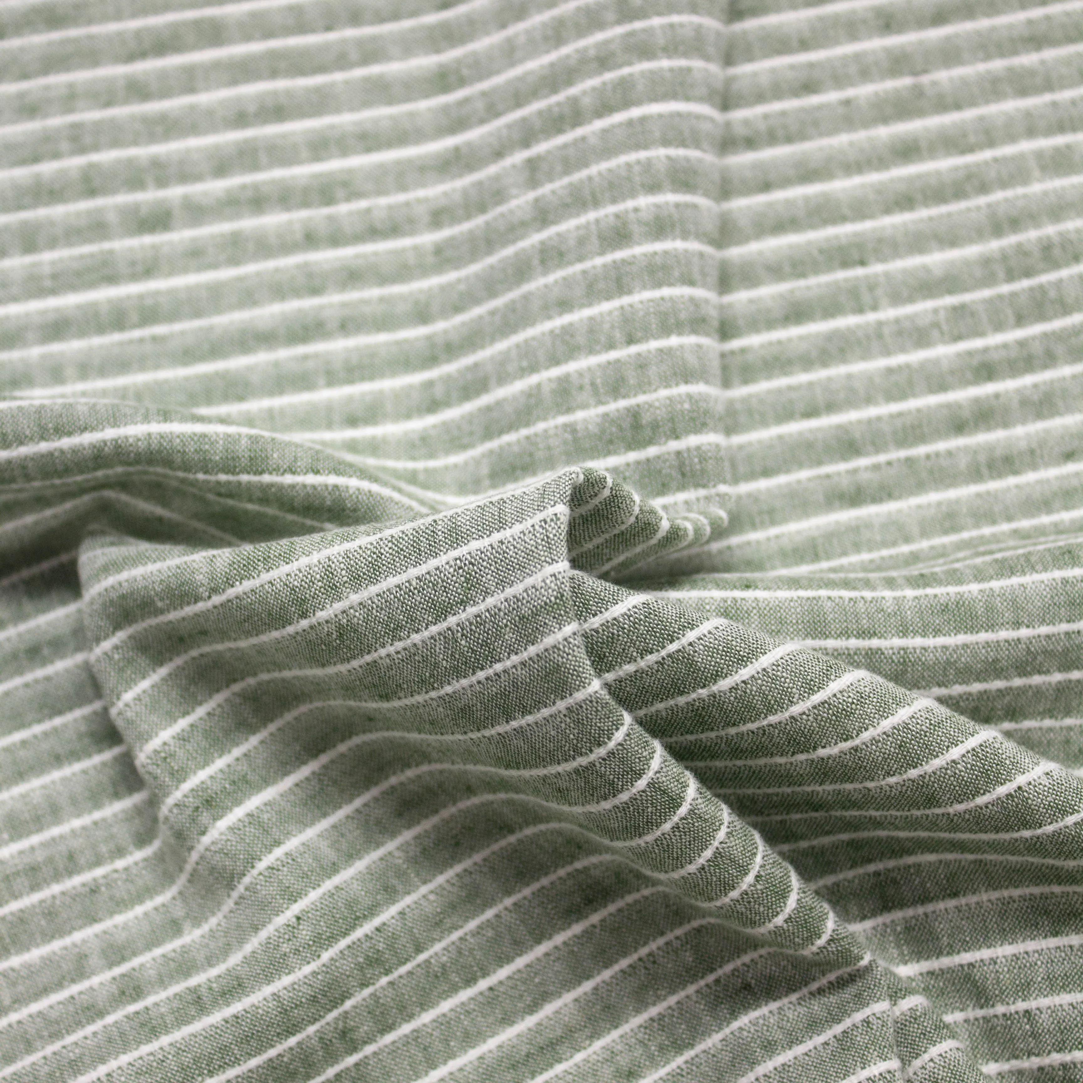 Ben Green Striped Linen Cotton Blend SHOWROOM SAMPLE 34CM X 60CM