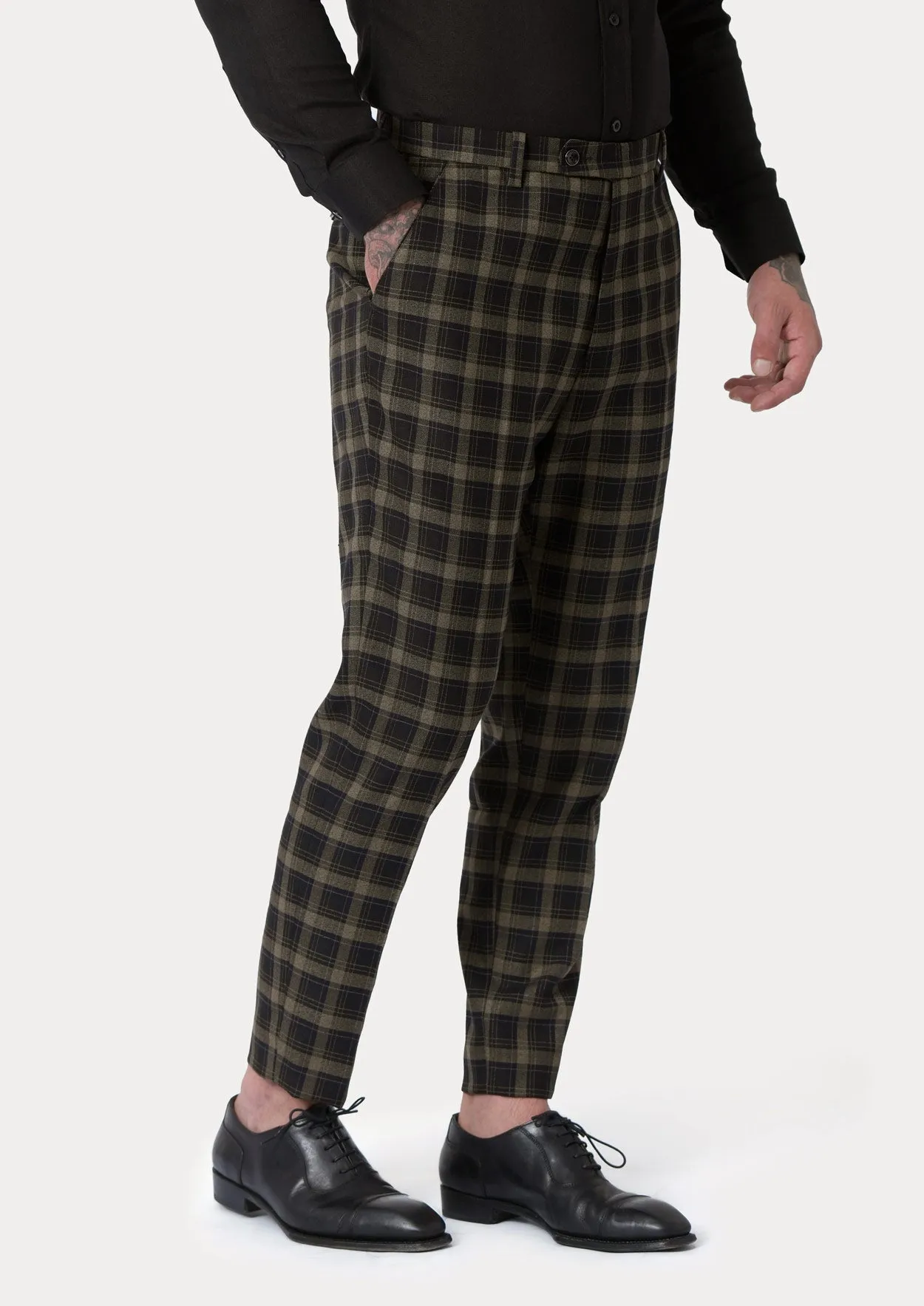 Black & Gold Check Pants