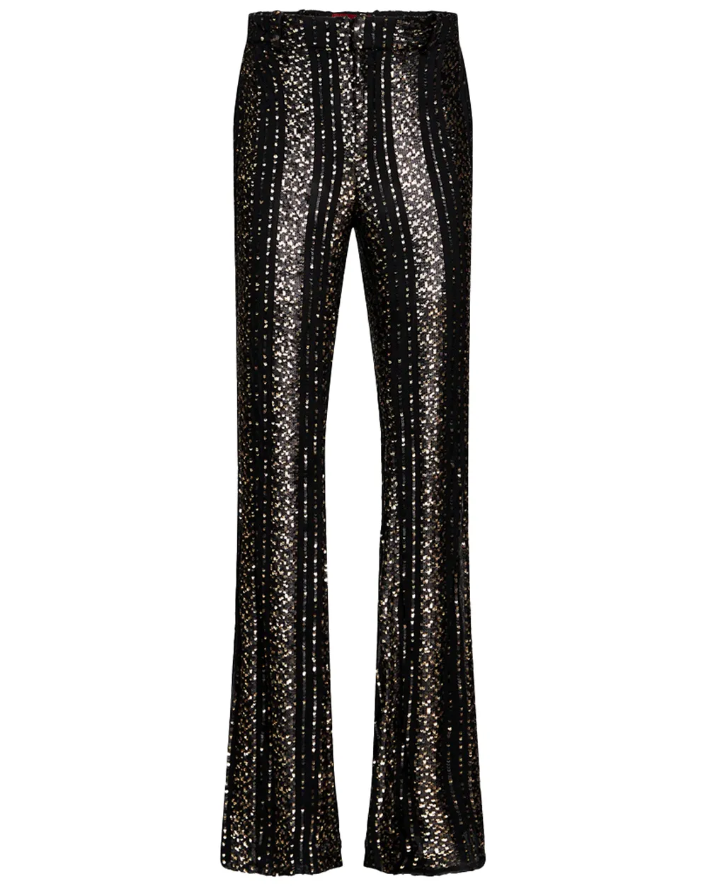 Black Elka Striped Sequin Pants