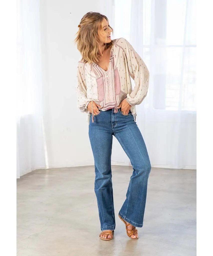 Boho Chiffon Blouse Wine Combo