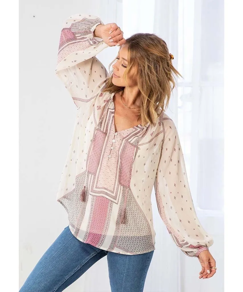Boho Chiffon Blouse Wine Combo