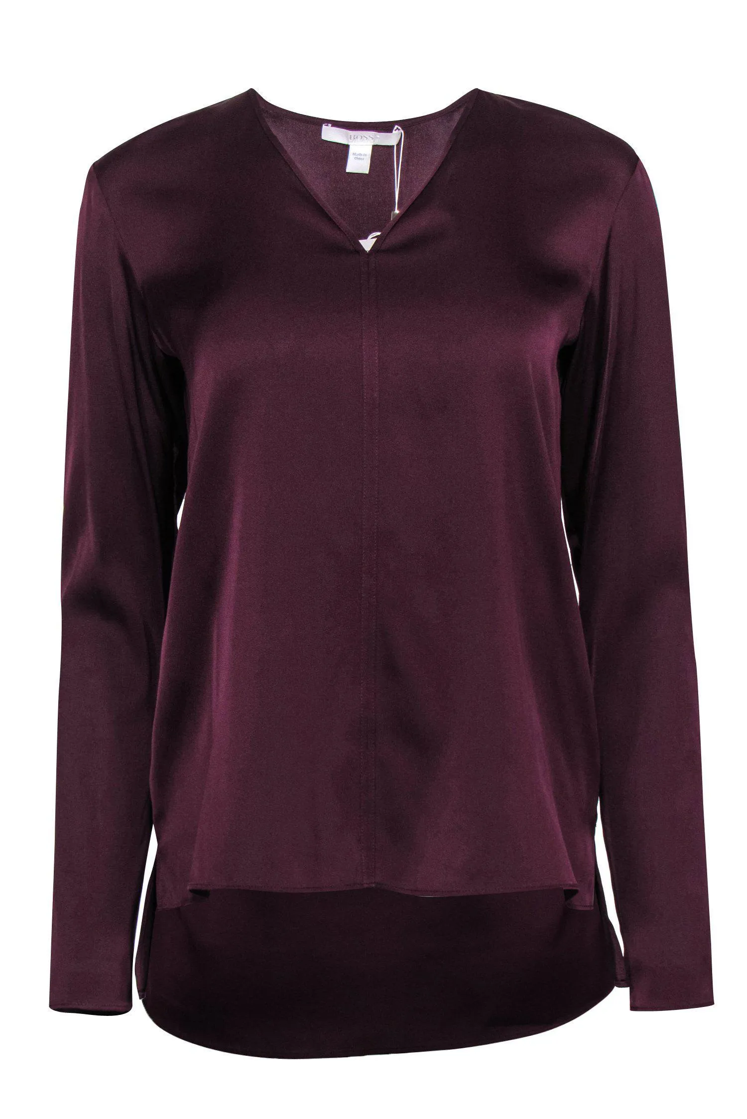 BOSS Hugo Boss - Eggplant Silk Relaxed Blouse Sz 4