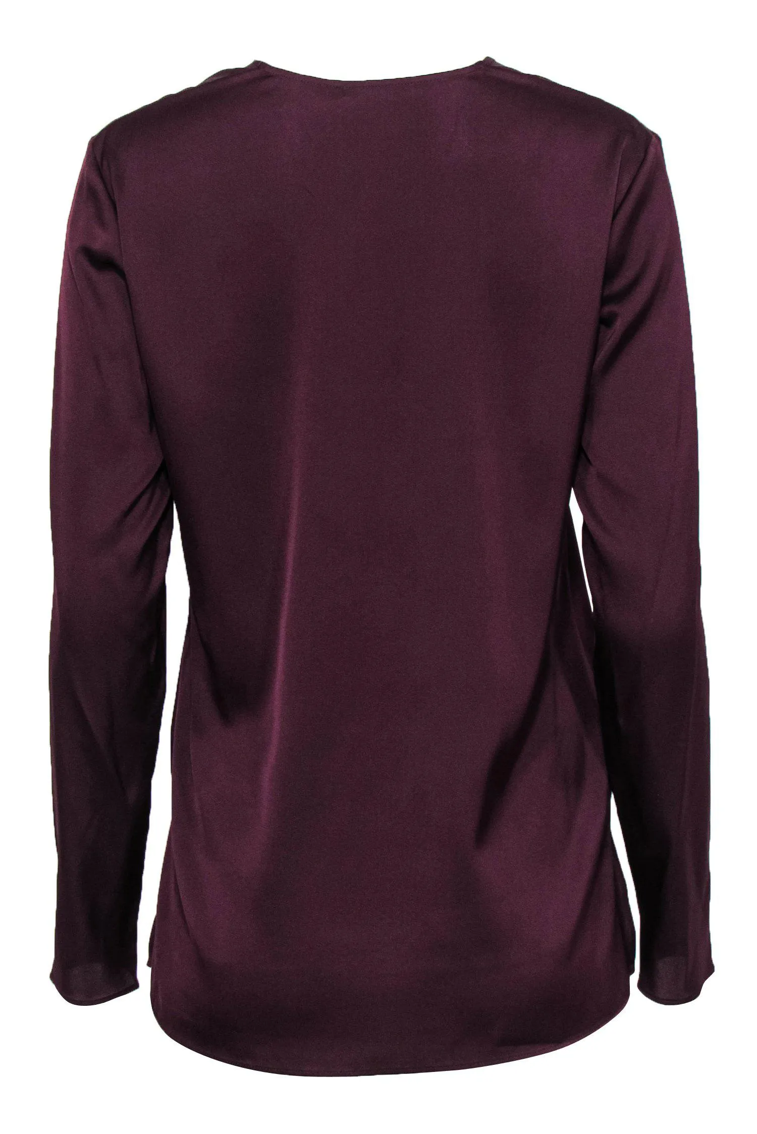 BOSS Hugo Boss - Eggplant Silk Relaxed Blouse Sz 4
