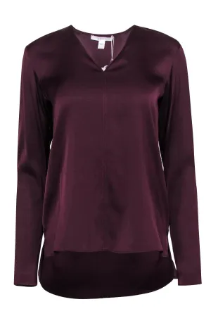 BOSS Hugo Boss - Eggplant Silk Relaxed Blouse Sz 4