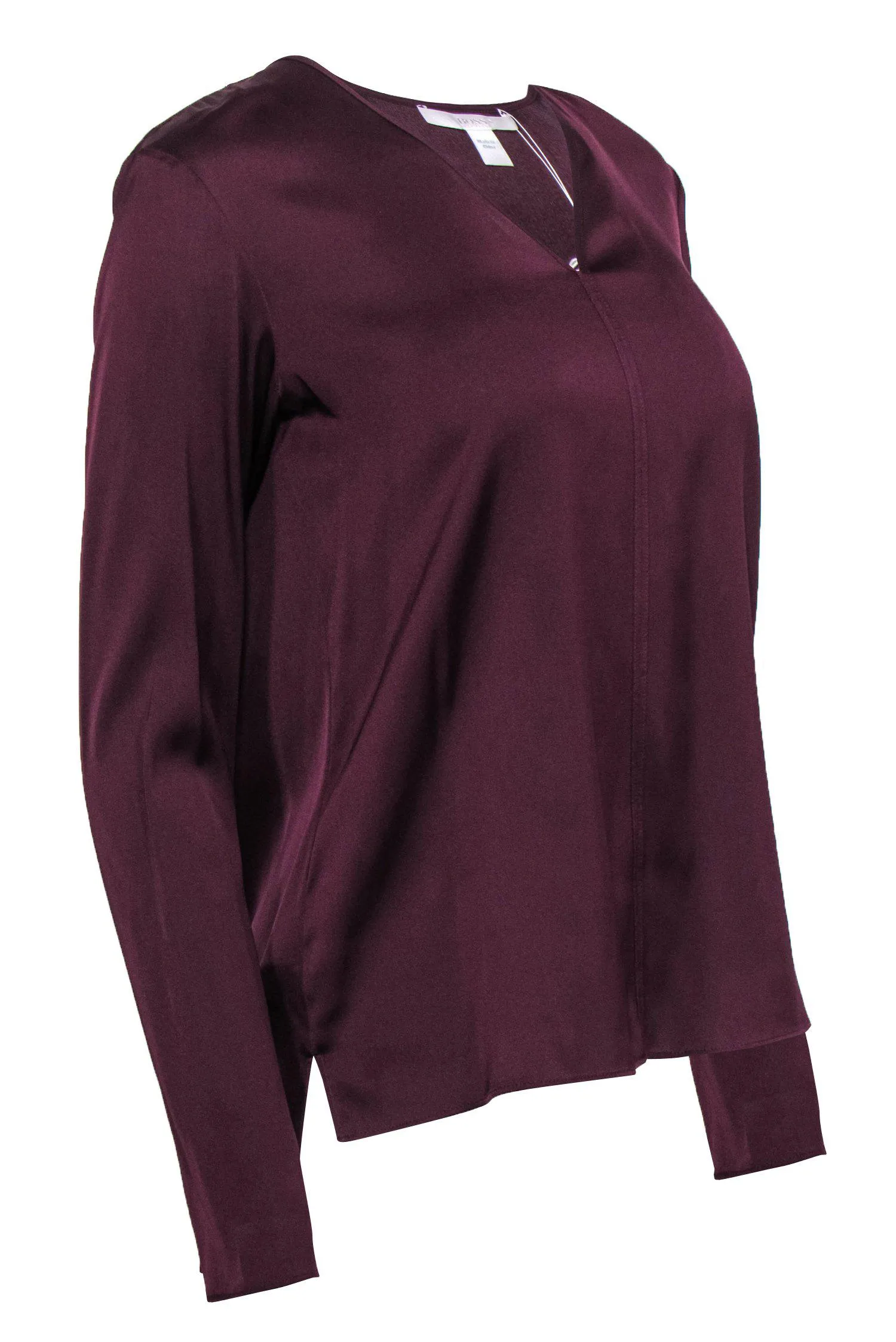 BOSS Hugo Boss - Eggplant Silk Relaxed Blouse Sz 4