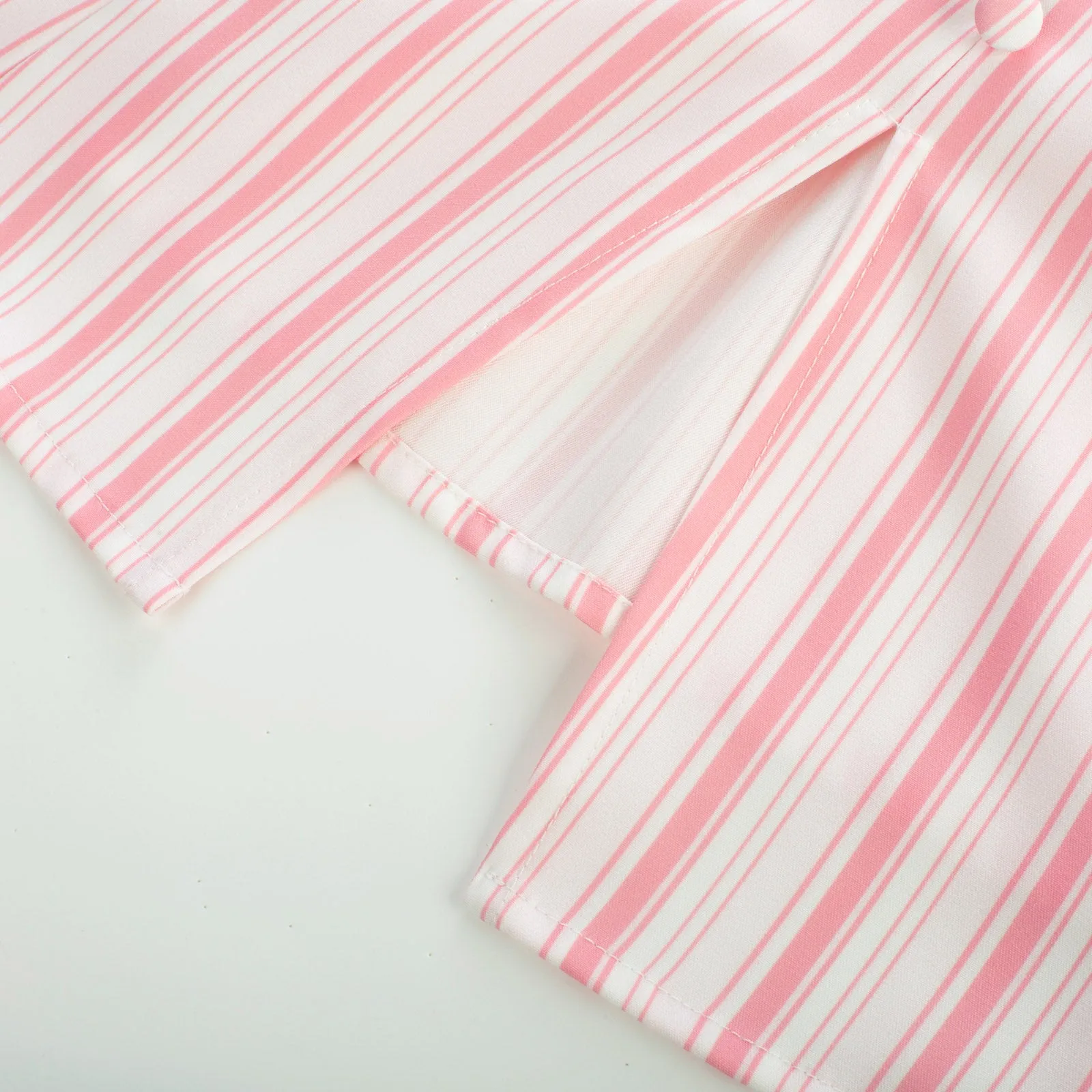 BP Women Vintage Striped Peplum Hem Tops Sleeveless Square Neck A-Line Tops