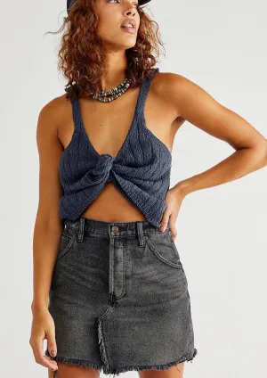Brea Cut Off Skirt | Faded Black