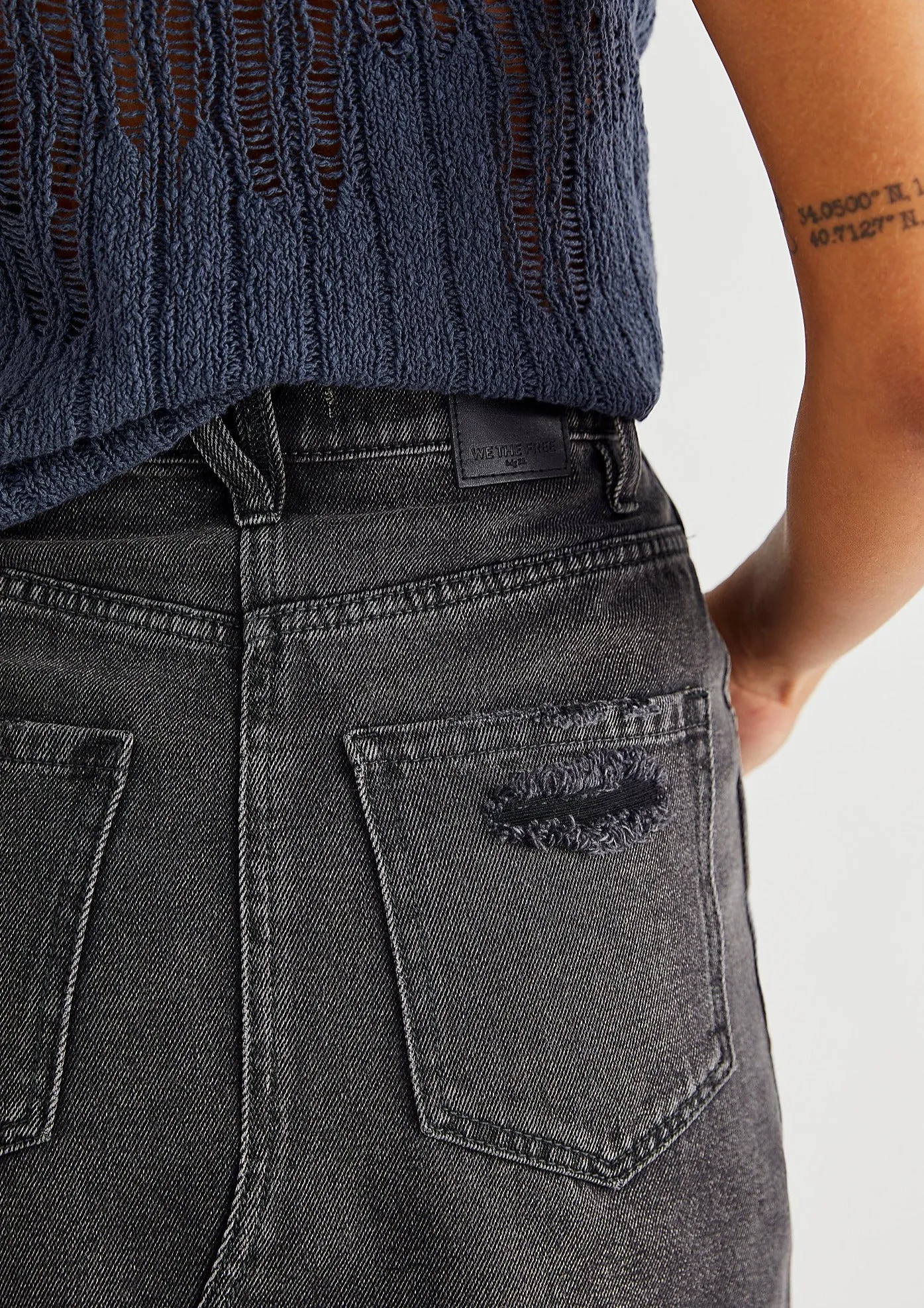 Brea Cut Off Skirt | Faded Black