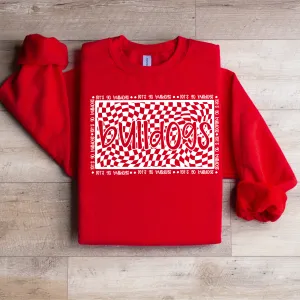 Bulldogs Checkered Graphic Tee