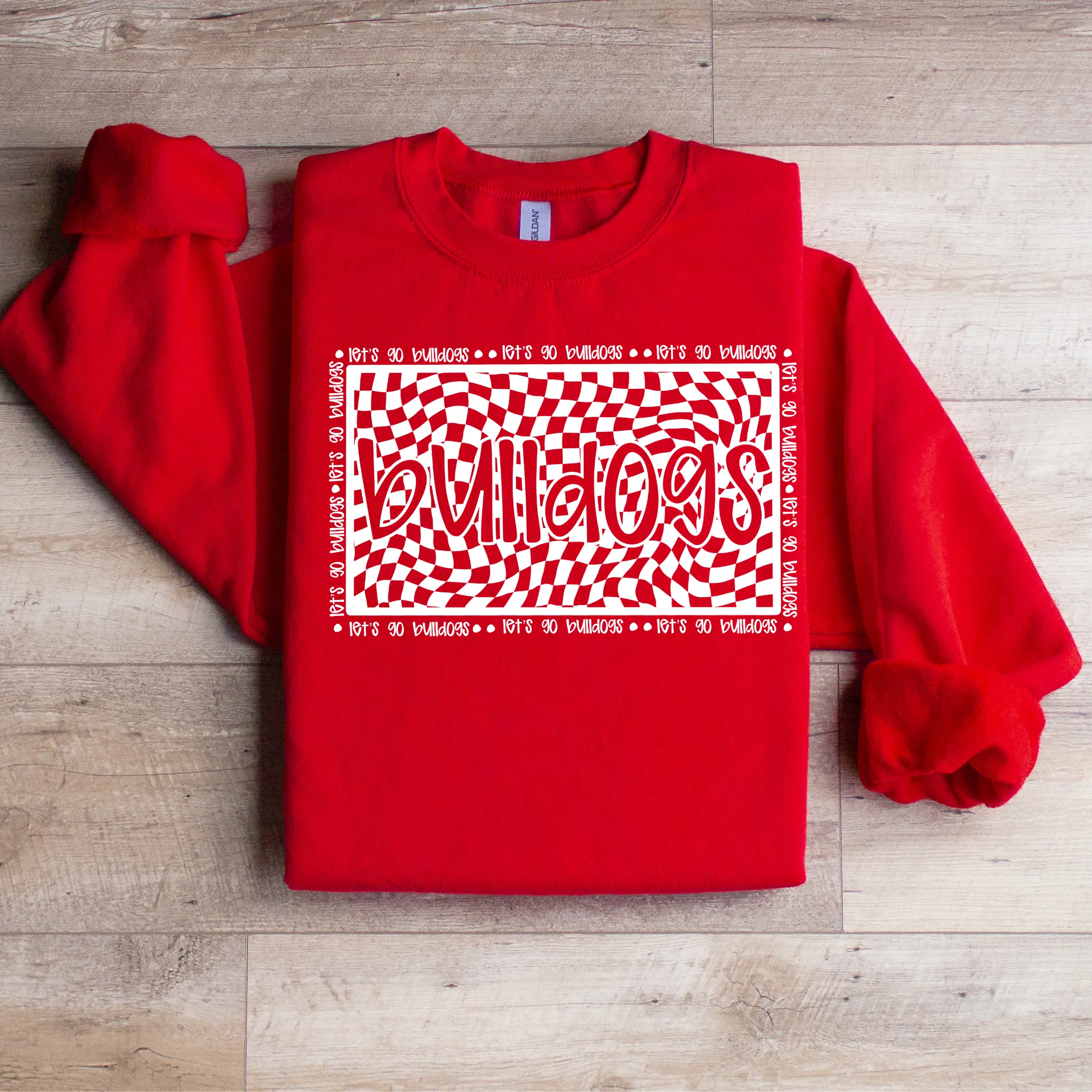 Bulldogs Checkered Graphic Tee
