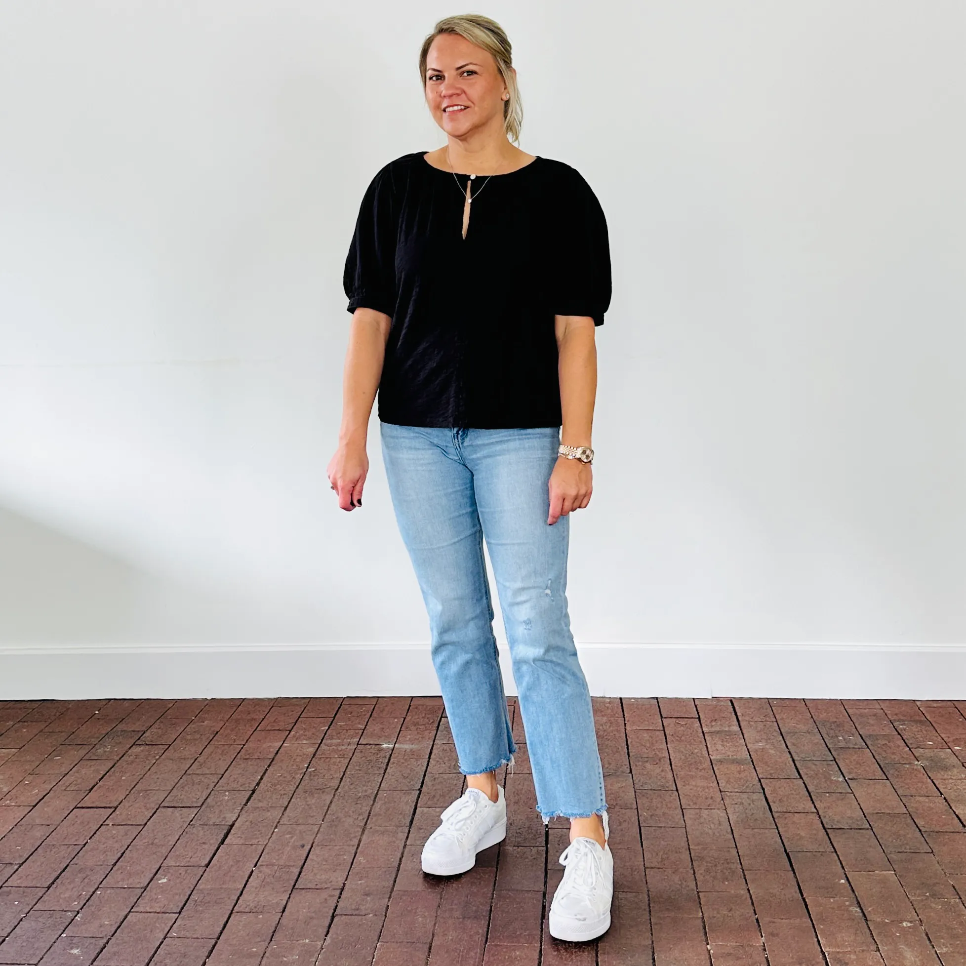 Button Slub Top