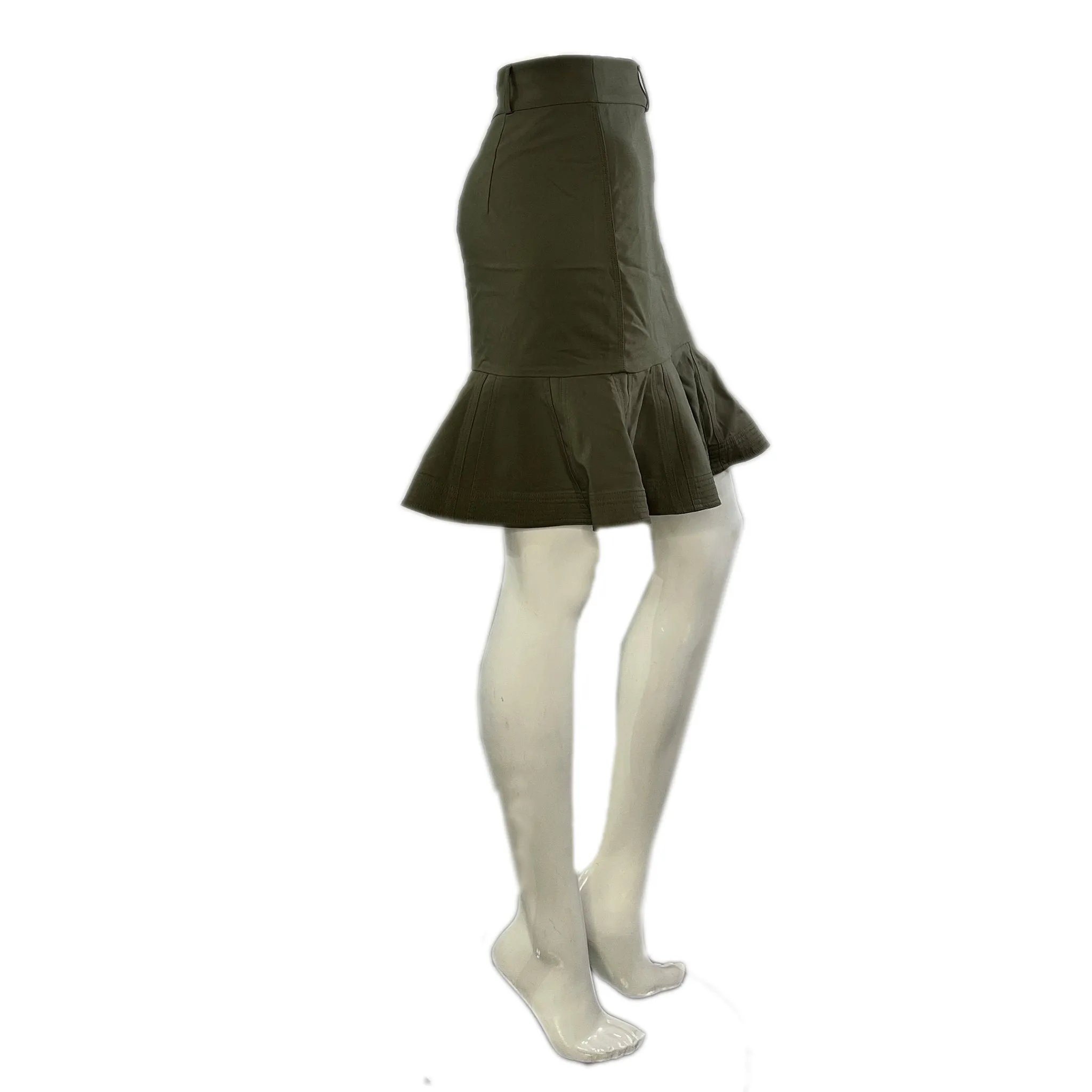 Calvin Klein Skirt Above Knee w Mermaid-Style Detail Tan Size 0 SKU 000213-5