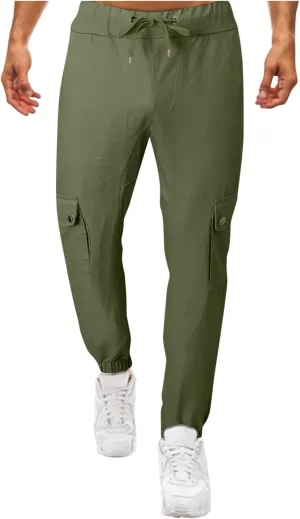 Cargo Harem Pants for Men Slim Fit Elastic Waisted Track Pants Gym Slim Fit Tapered Jpggers Lounge Trousers Trendy Cargo Harem Pants for Men Slim Fit Elastic Waisted Track Pants Gym Slim Fit Tapered Jpggers Lounge Trousers Trendy