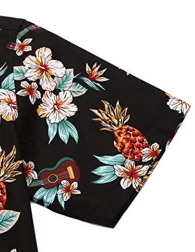 Casual Button Down Floral Printed Beach Shirt with Pocket