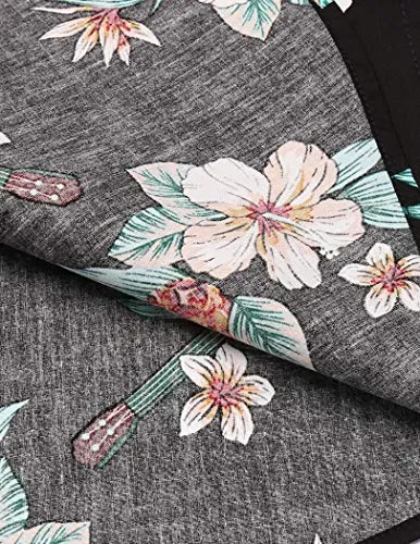 Casual Button Down Floral Printed Beach Shirt with Pocket