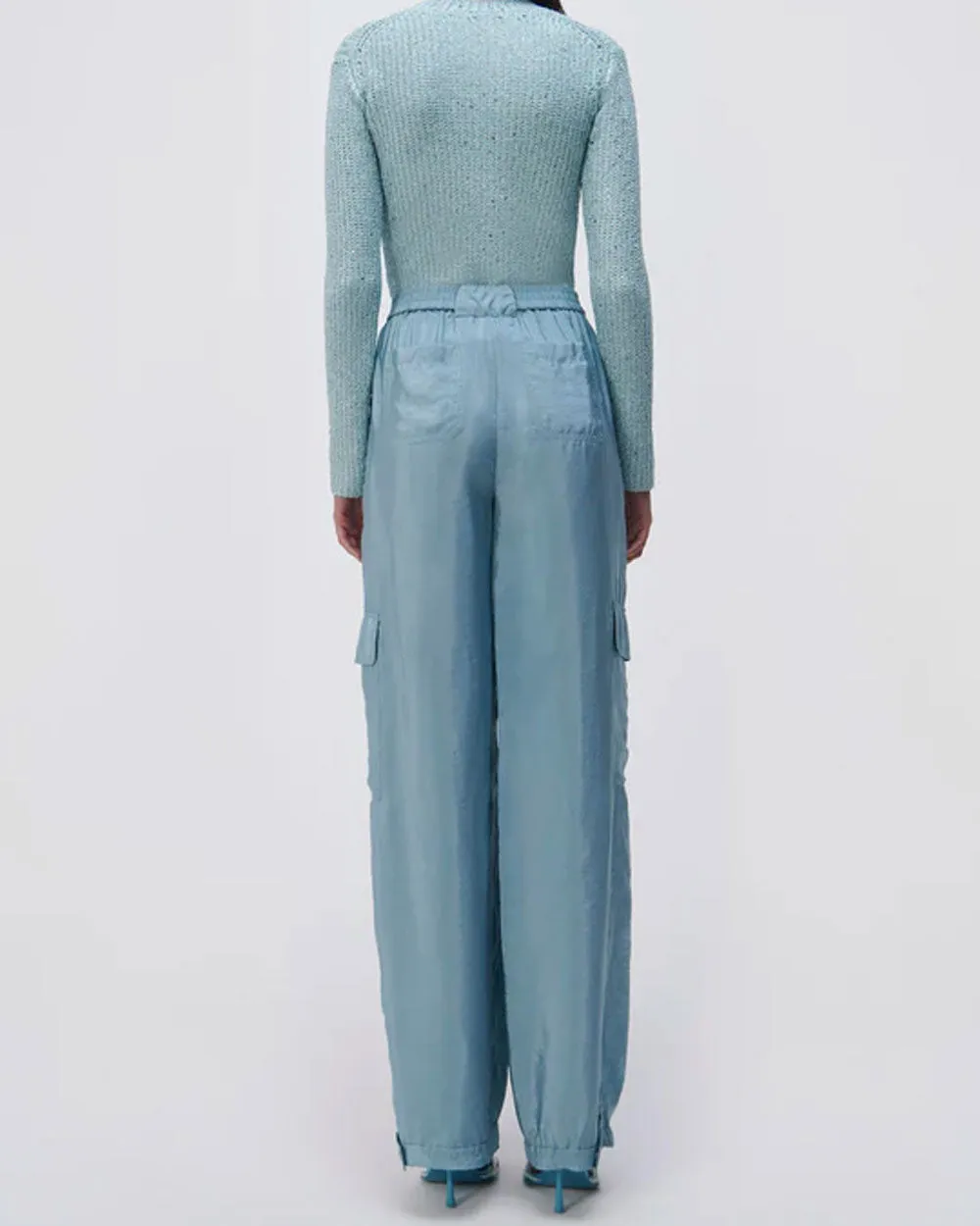 Celeste Blue Artemis Parachute Cargo Pant