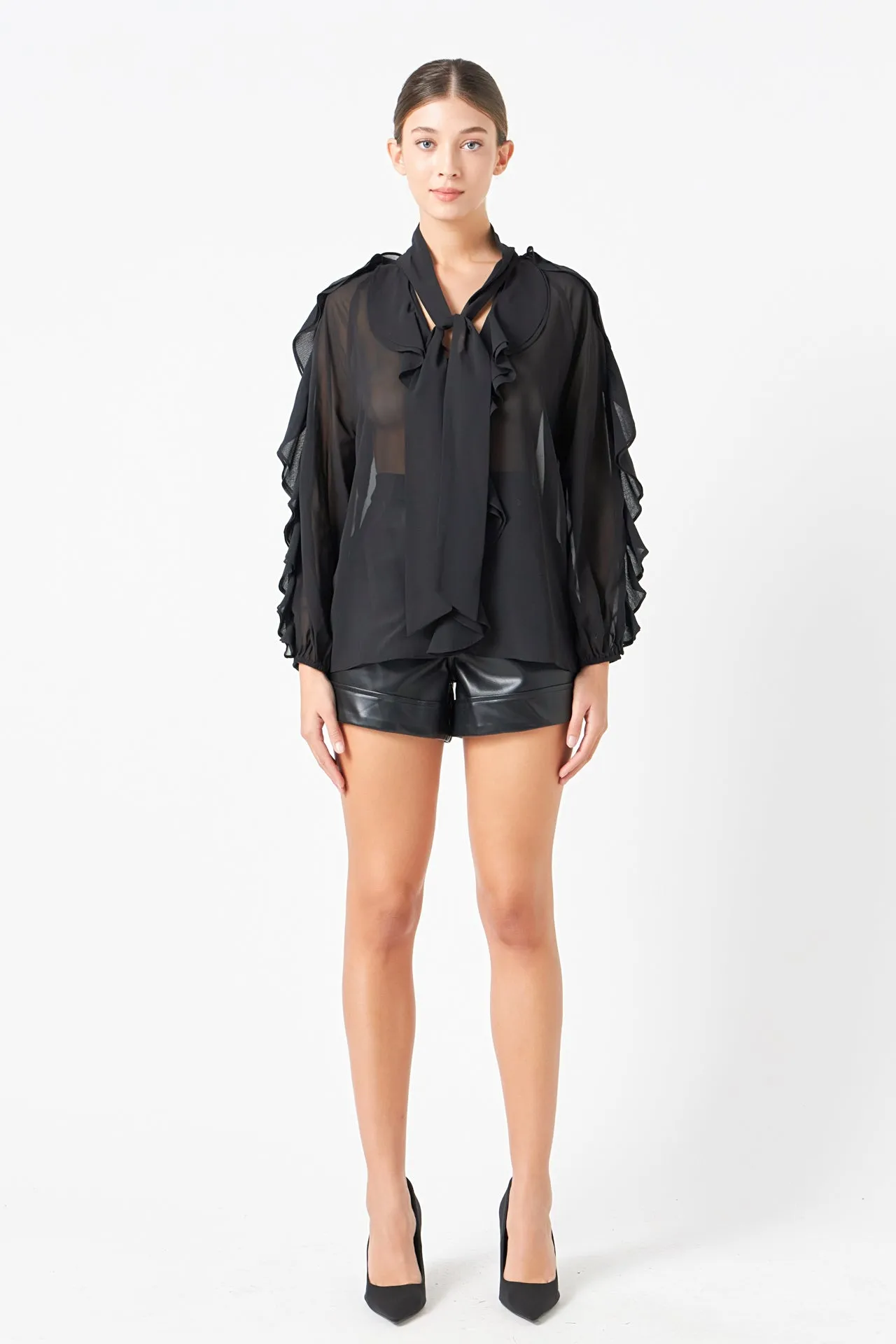Chiffon Peekaboo Top