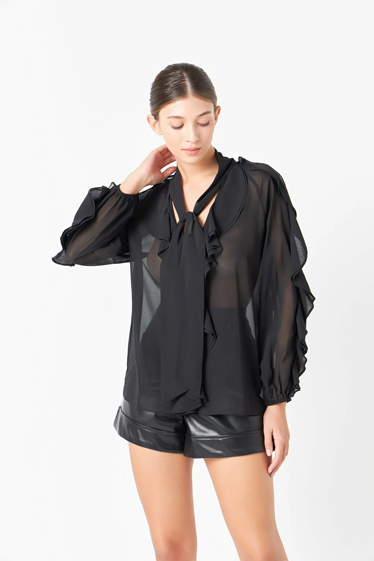 Chiffon Peekaboo Top