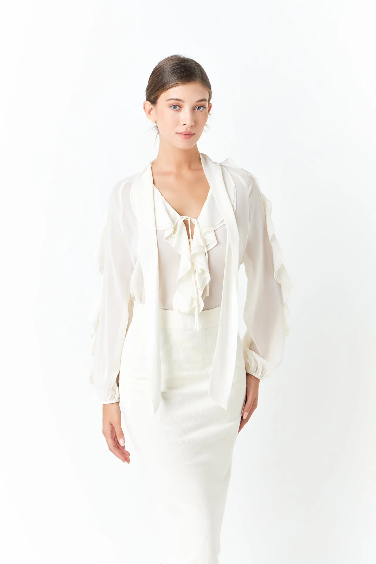 Chiffon Peekaboo Top