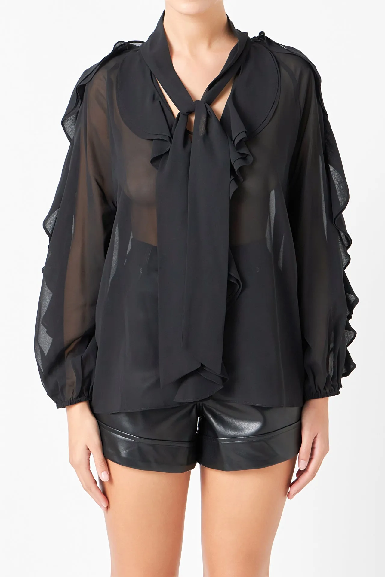 Chiffon Peekaboo Top