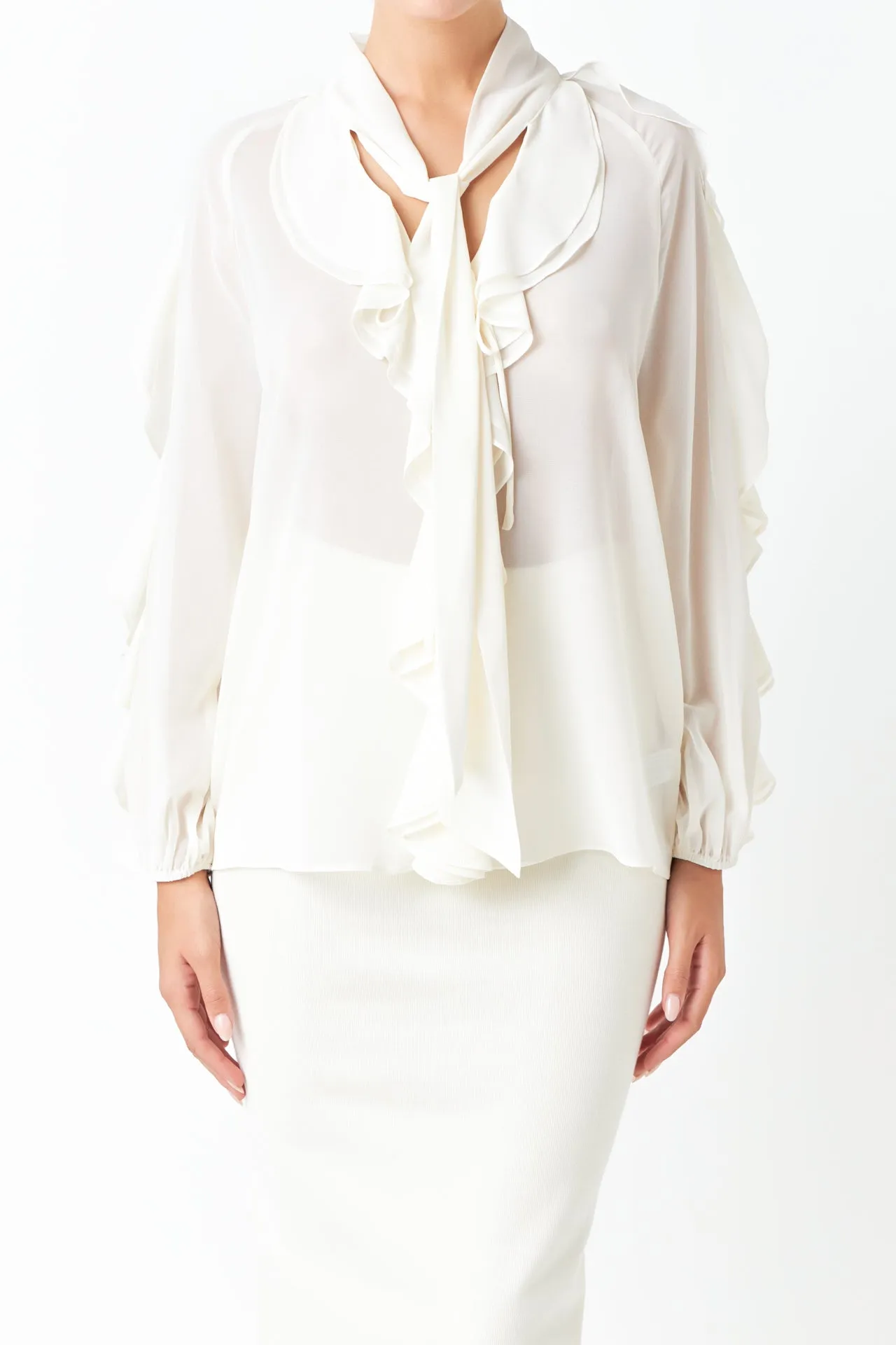 Chiffon Peekaboo Top