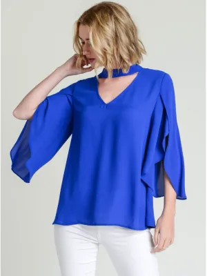Chiffon Top w/ V-neckline & Three Quarter Open Sleeves by Jodifl Chiffon Top w/ V-neckline & Three Quarter Open Sleeves by Jodifl