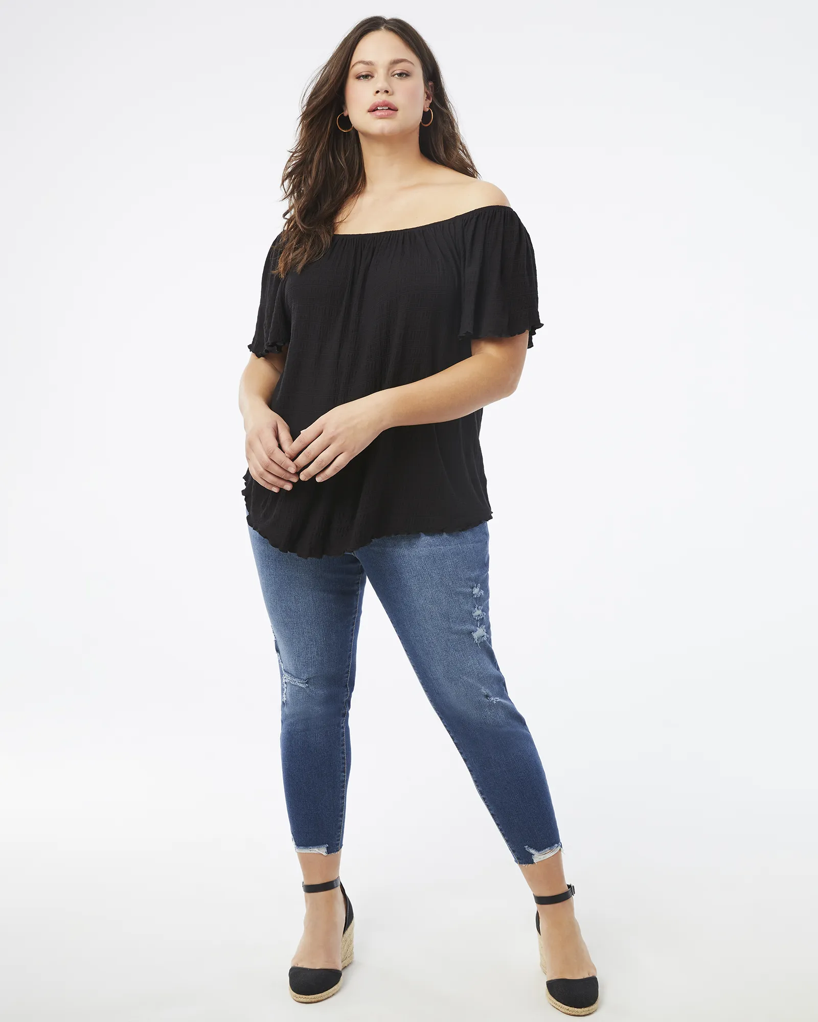 Chrissy Peasant Top | Black